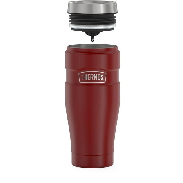 Thermos Stainless King Vacuum Insulated Stainless Steel Tumbler, 16oz, Matte Rustic Red
