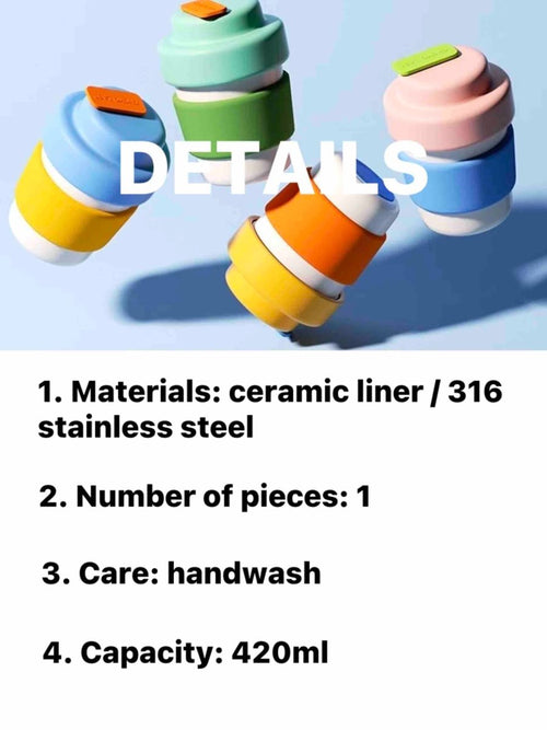 Gummies Thermos, Whimsical Dopamine Vacuum Insulated Tumbler Coffee